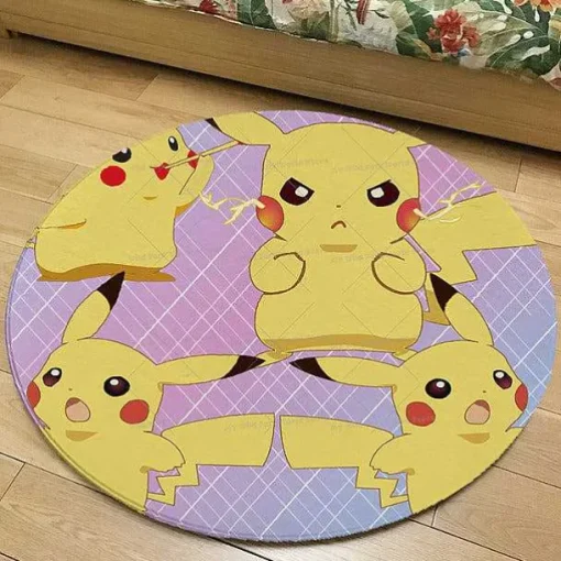 Pkm.store Sonstiges Merchandise-Runder Flanel Pokemon Teppich In Vielen Motiven
