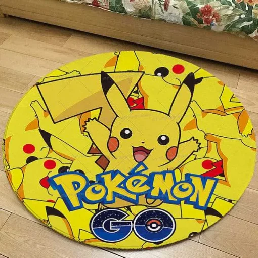 Pkm.store Sonstiges Merchandise-Runder Flanel Pokemon Teppich In Vielen Motiven