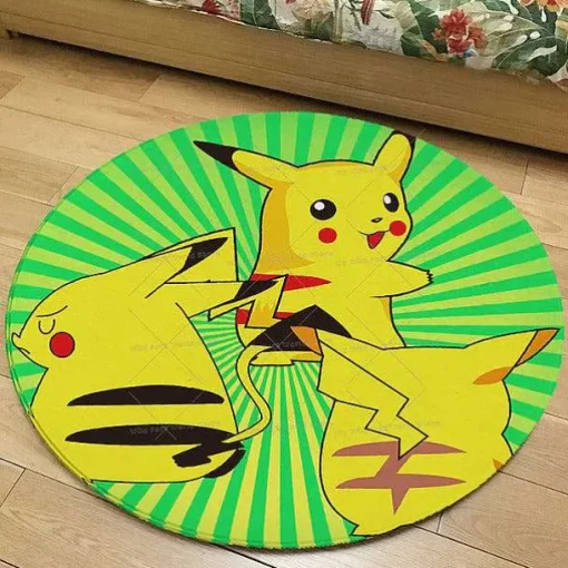 Pkm.store Sonstiges Merchandise-Runder Flanel Pokemon Teppich In Vielen Motiven