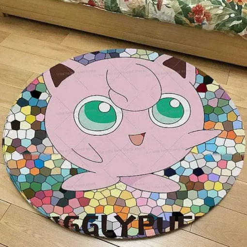 Pkm.store Sonstiges Merchandise-Runder Flanel Pokemon Teppich In Vielen Motiven
