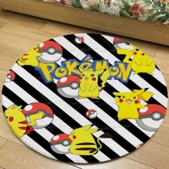 Pkm.store Sonstiges Merchandise-Runder Flanel Pokemon Teppich In Vielen Motiven