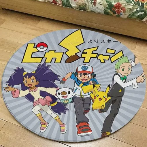 Pkm.store Sonstiges Merchandise-Runder Flanel Pokemon Teppich In Vielen Motiven