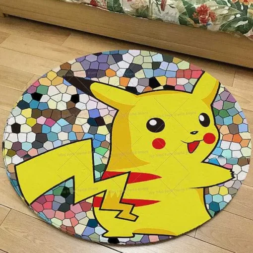 Pkm.store Sonstiges Merchandise-Runder Flanel Pokemon Teppich In Vielen Motiven