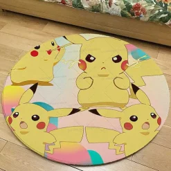 Pkm.store Sonstiges Merchandise-Runder Flanel Pokemon Teppich In Vielen Motiven