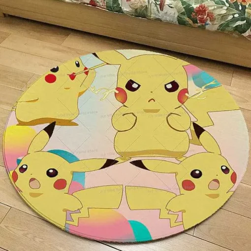 Pkm.store Sonstiges Merchandise-Runder Flanel Pokemon Teppich In Vielen Motiven