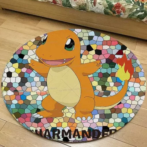 Pkm.store Sonstiges Merchandise-Runder Flanel Pokemon Teppich In Vielen Motiven