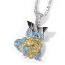 Pkm.store Pokemon Schmuck-Schiggy Squritle - Stylishe Pokemon Hip Hop Hals Kette