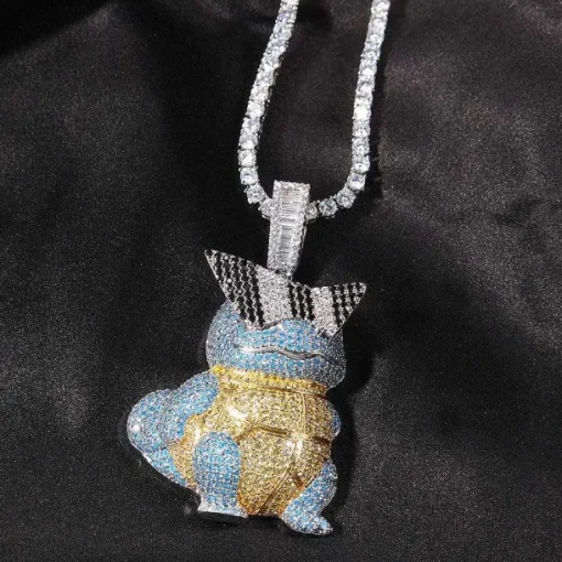 Pkm.store Pokemon Schmuck-Schiggy Squritle - Stylishe Pokemon Hip Hop Hals Kette