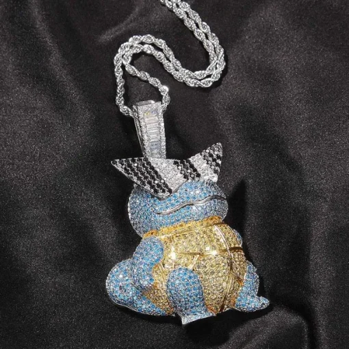 Pkm.store Pokemon Schmuck-Schiggy Squritle - Stylishe Pokemon Hip Hop Hals Kette