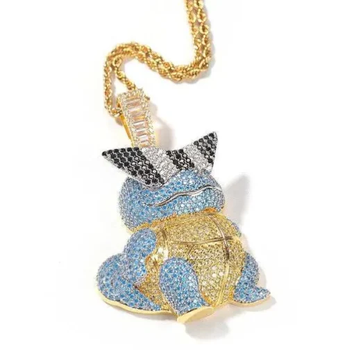 Pkm.store Pokemon Schmuck-Schiggy Squritle - Stylishe Pokemon Hip Hop Hals Kette