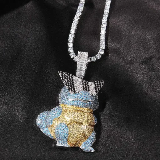 Pkm.store Pokemon Schmuck-Schiggy Squritle - Stylishe Pokemon Hip Hop Hals Kette