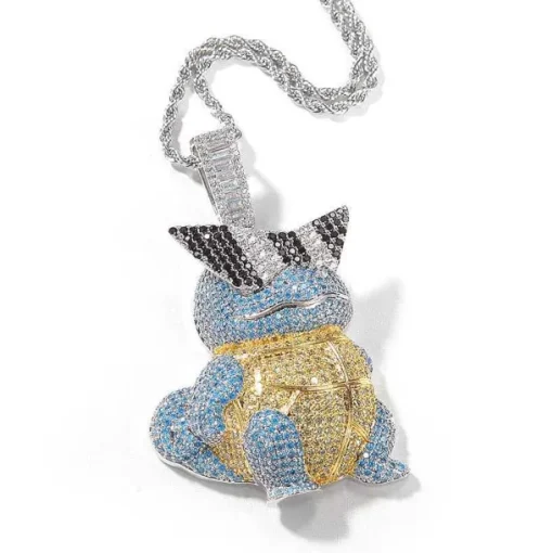 Pkm.store Pokemon Schmuck-Schiggy Squritle - Stylishe Pokemon Hip Hop Hals Kette