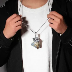 Pkm.store Pokemon Schmuck-Schiggy Squritle - Stylishe Pokemon Hip Hop Hals Kette