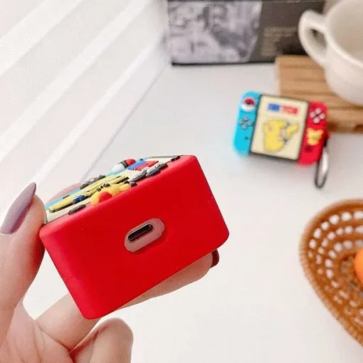 Pkm.store Sonstiges Merchandise-Schutzhulle Im Nintendo Switch-Style Fur Apple Airpods 1, 2, 3 Und Pro Kopfhorer