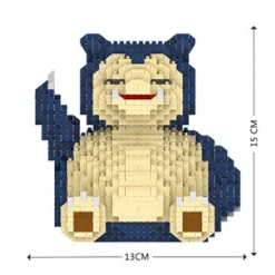 Pkm.store Pokemon Bausteine-Sitzender Relaxo / Snorlax Pokemon Baustein Set
