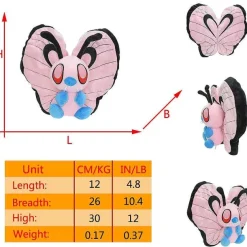 Pkm.store Pokemon Kuscheltiere-Smettbo Butterfree Plusch Pokemon In Verschiedenen Formen Und Grosen