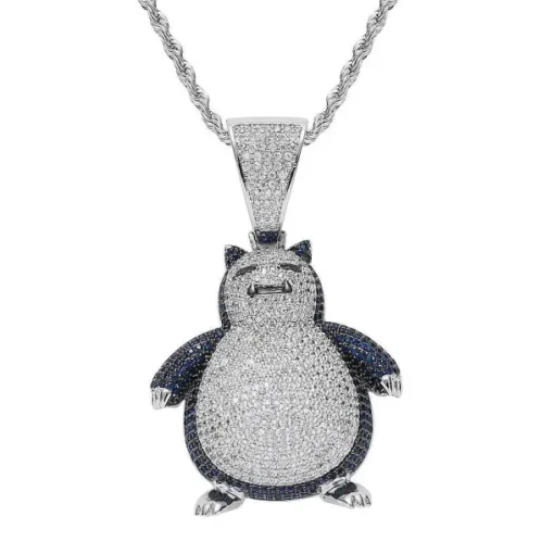 Pkm.store Pokemon Schmuck-Snorlax Relaxo Hip Hop Kette
