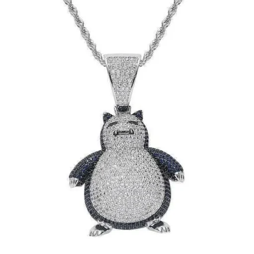 Pkm.store Pokemon Schmuck-Snorlax Relaxo Hip Hop Kette