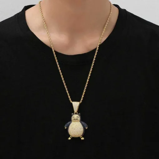 Pkm.store Pokemon Schmuck-Snorlax Relaxo Hip Hop Kette