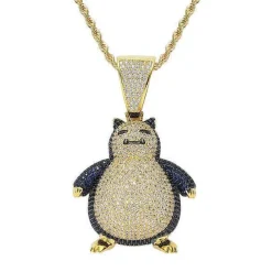 Pkm.store Pokemon Schmuck-Snorlax Relaxo Hip Hop Kette