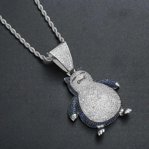 Pkm.store Pokemon Schmuck-Snorlax Relaxo Hip Hop Kette