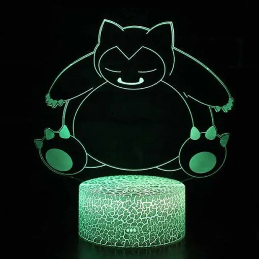 Pkm.store Sonstiges Merchandise-Snorlax Relaxo Nachtlicht Tischlampe 3D Led Lampe