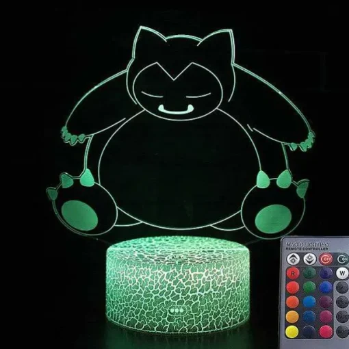 Pkm.store Sonstiges Merchandise-Snorlax Relaxo Nachtlicht Tischlampe 3D Led Lampe