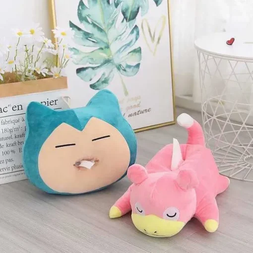 Pkm.store Sonstiges Merchandise-Snorlax Relaxo Oder Slowpoke Flegmon Pluschige Papiertuch Spender