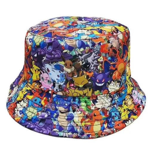 Pkm.store Sommer-Sommerlicher Fischer Hut Und Sonnenschutz Mit Pokemon Motiven Fur Kinder