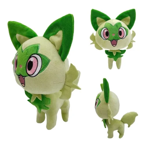Pkm.store Pokemon Kuscheltiere-Sprigatito Felori Kuscheltier Pokemon (Ca.25X20Cm)