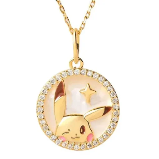 Pkm.store Pokemon Schmuck-Stylishe Pokemon Halsketten In Gold Oder Silber