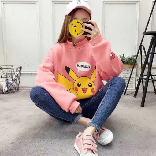 Pkm.store Herbst & Winter-Stylisher Pokemon Pikachu Sweater Uberlange