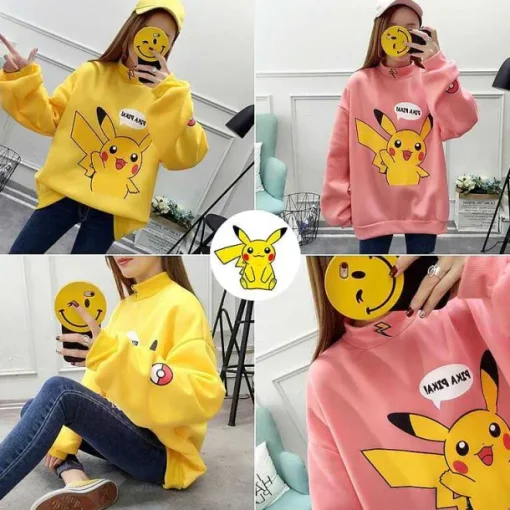 Pkm.store Herbst & Winter-Stylisher Pokemon Pikachu Sweater Uberlange
