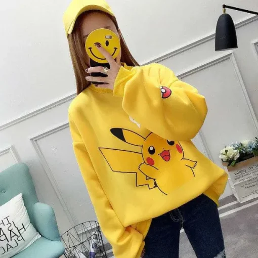 Pkm.store Herbst & Winter-Stylisher Pokemon Pikachu Sweater Uberlange