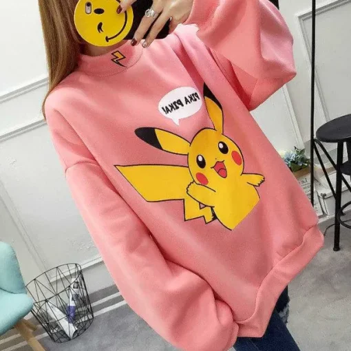 Pkm.store Herbst & Winter-Stylisher Pokemon Pikachu Sweater Uberlange