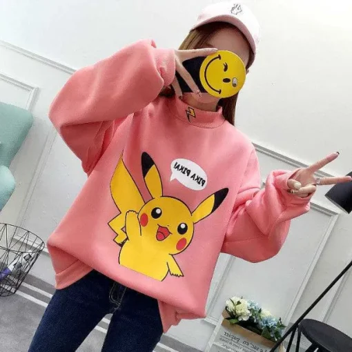 Pkm.store Herbst & Winter-Stylisher Pokemon Pikachu Sweater Uberlange