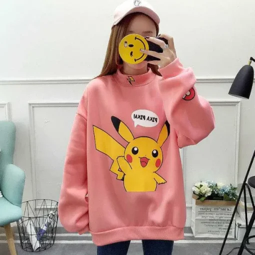 Pkm.store Herbst & Winter-Stylisher Pokemon Pikachu Sweater Uberlange