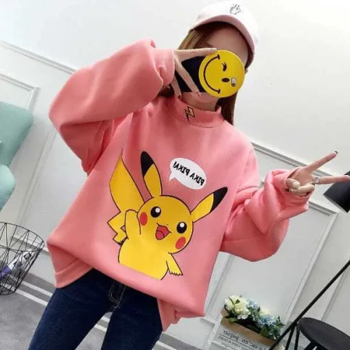 Pkm.store Herbst & Winter-Stylisher Pokemon Pikachu Sweater Uberlange