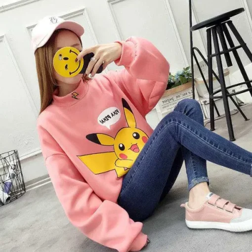 Pkm.store Herbst & Winter-Stylisher Pokemon Pikachu Sweater Uberlange