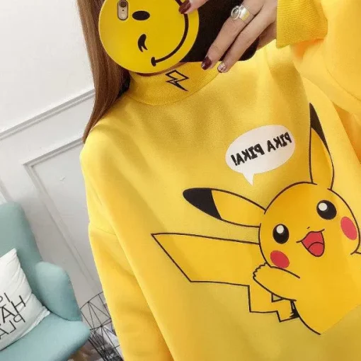 Pkm.store Herbst & Winter-Stylisher Pokemon Pikachu Sweater Uberlange