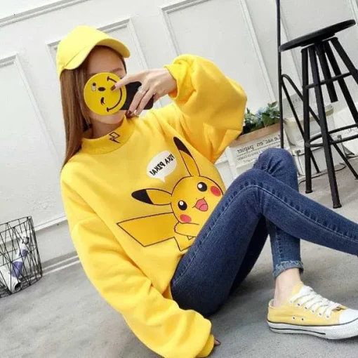 Pkm.store Herbst & Winter-Stylisher Pokemon Pikachu Sweater Uberlange