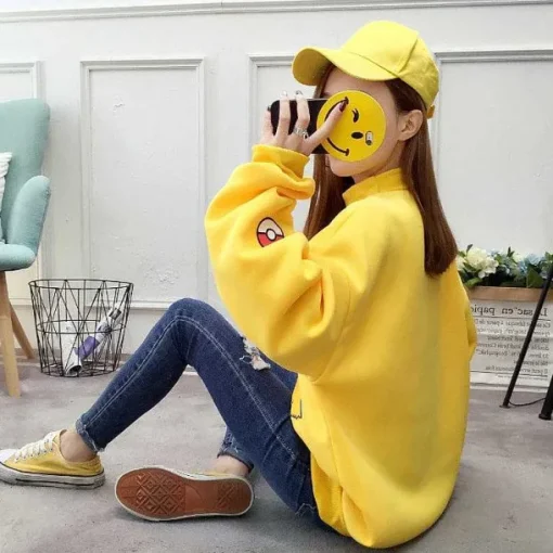 Pkm.store Herbst & Winter-Stylisher Pokemon Pikachu Sweater Uberlange