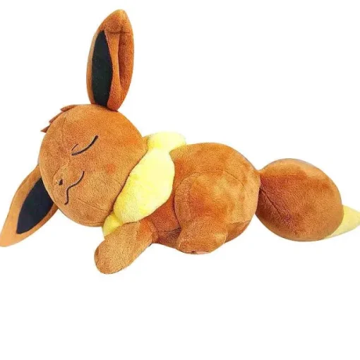 Pkm.store Pokemon Kuscheltiere-Suser Schlafender Evoli Eevee Plusch Pokemon (Ca. 35Cm)