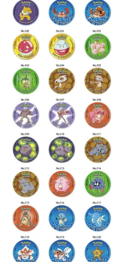 Pkm.store Pokemon Spielzeug-Tazos Pokemon 160 Runde Pogs 2000Er Edition Mit Box