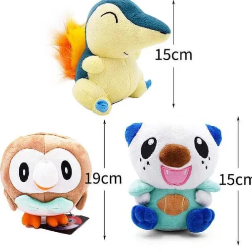 Pkm.store Pokemon Kuscheltiere-3-Teilige Pokemon Pluschfiguren Regionen-Sammlung
