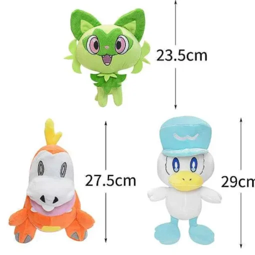 Pkm.store Pokemon Kuscheltiere-3-Teilige Pokemon Pluschfiguren Regionen-Sammlung