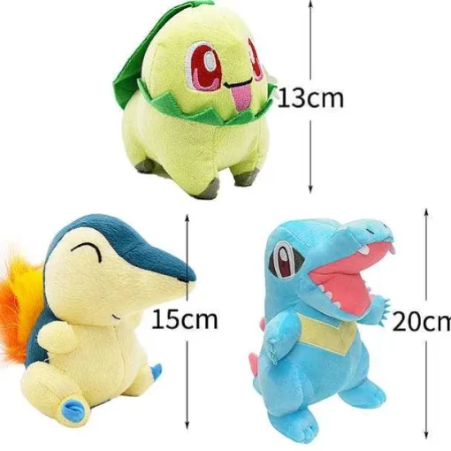 Pkm.store Pokemon Kuscheltiere-3-Teilige Pokemon Pluschfiguren Regionen-Sammlung