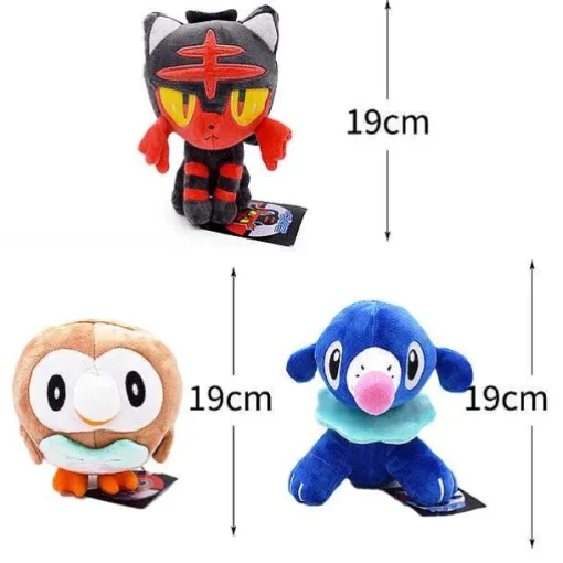 Pkm.store Pokemon Kuscheltiere-3-Teilige Pokemon Pluschfiguren Regionen-Sammlung