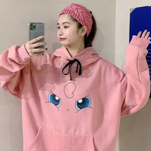 Pkm.store Herbst & Winter-Toller Pikachu, Glumanda, Schiggy Oder Enton Pokemon Oversize Hoodie Pullover