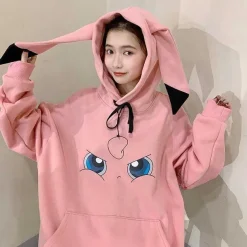 Pkm.store Herbst & Winter-Toller Pikachu, Glumanda, Schiggy Oder Enton Pokemon Oversize Hoodie Pullover